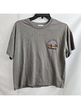 Urban Nation Desert Dreaming Boho Y2K Grey Crop Top Women's Size XS